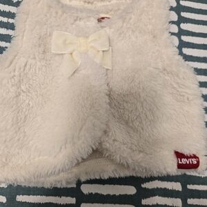 Levi's Baby Girl Cream Fuzzy Vest